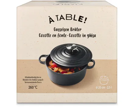 À Table! Gusseisen-Bräter 2.5L 20cm