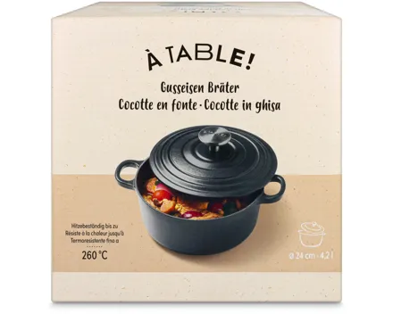 À Table! Gusseisen-Bräter 4.2L 24cm