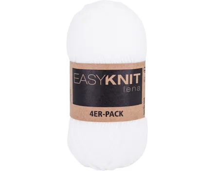 Acrlygarn Lena 4er-Set, 4 x 50 g / Knäuel weiss