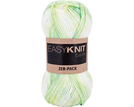 Acrylgarn Batik 2er-Set, 2 x 100 g / Knäuel grün