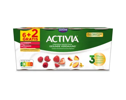 Activia probiotischer Joghurt Vorratspack Fruchtmix 8x115g