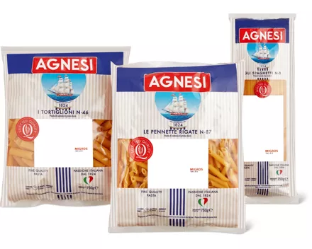 Agnesi-Pennette Rigate, -Spaghetti oder -Tortiglioni