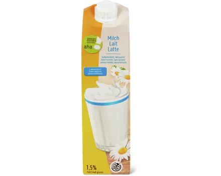 Aha! Milch UHT halbentrahmt, IP-SUISSE