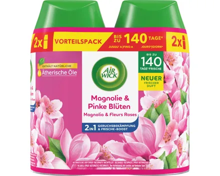 Air Wick Pure Automatischer Duftspray Freshmatic Max Nachfüller Magnolie & Pinke Blüten 2 x 250 ml
