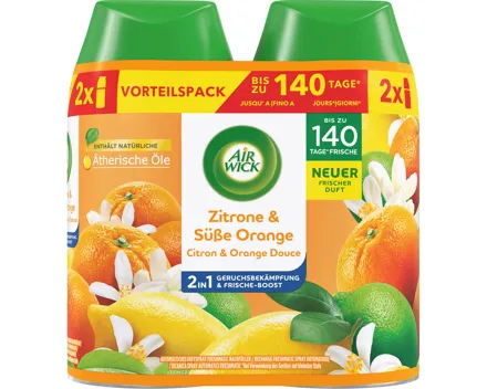 Air Wick Pure Automatischer Duftspray Freshmatic Max Nachfüller Zitrone & Orange 2 x 250 ml