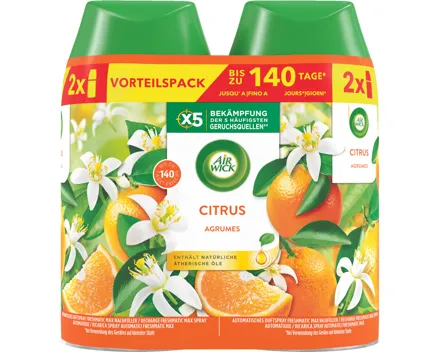 Air Wick Pure Automatisches Duftspray Freshmatic Max Nachfüller Citrus 2 x 250 ml