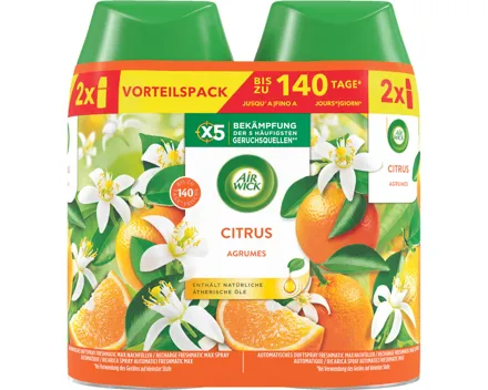 Air Wick Pure Automatisches Duftspray Freshmatic Max Nachfüller Citrus 2 x 250 ml
