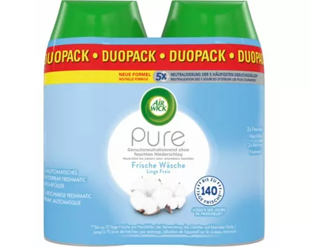 Air Wick Pure Automatisches Duftspray Freshmatic Max Nachfüller Frische Wäsche 2 x 250 ml