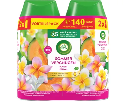 Air Wick Pure Automatisches Duftspray Freshmatic Max Nachfüller Sommer-Vergnügen 2 x 250 ml