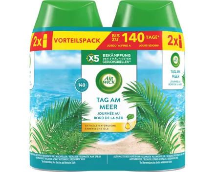 Air Wick Pure Automatisches Duftspray Freshmatic Max Nachfüller Tag am Meer 2 x 250 ml