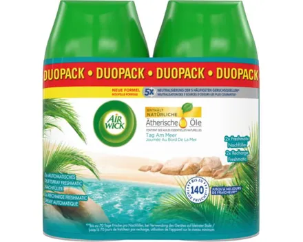 Air Wick Pure Automatisches Duftspray Freshmatic Max Nachfüller Tag am Meer 2 x 250 ml