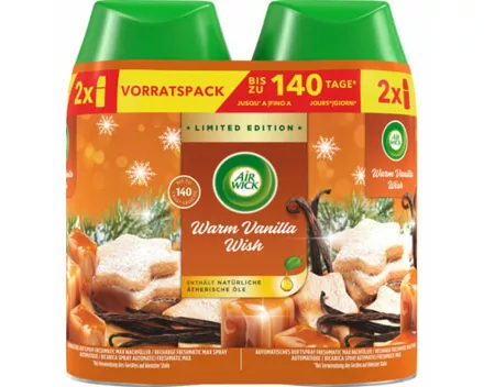 Airwick Fresh Warm Vanilla Nachfüller für Automatischen Duftspray 2 x 250 ml