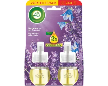 Airwick Nachfüller für Duftstecker Bergamotte + Lavendel 2 x 19 ml