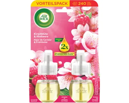 Airwick Nachfüller für Duftstecker Kirschblüte & Himbeere 2 x 19 ml