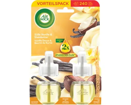 Airwick Nachfüller für Duftstecker Vanille + Shea Butter 2 x 19 ml