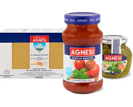 Alle Agnesi-Teigwaren und -Saucen