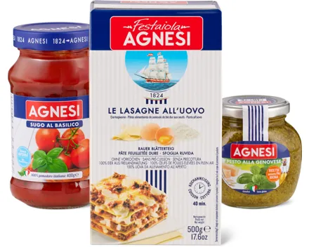 Alle Agnesi-Teigwaren und -Saucen
