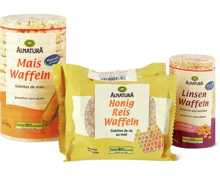 Alle Alnatura-Reis-,- Linsen- und -Maiswaffeln