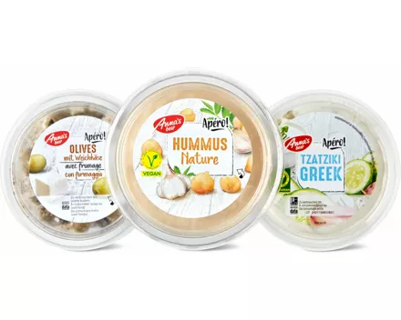 Alle Anna's Best-Hummus, -Antipasti und -Oliven