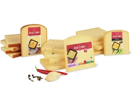 Alle aromatisierten Raccard Raclettescheiben