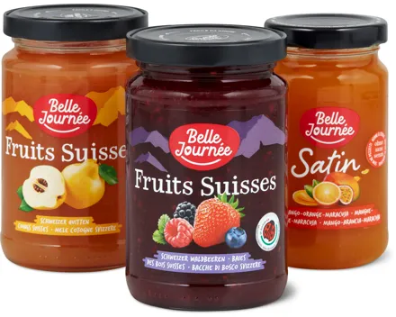 Alle Belle Journée-Fruits Suisses- und -Satin-Konfitüren