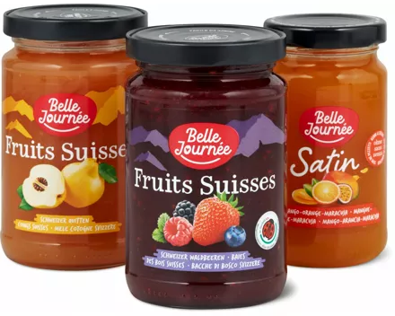 Alle Belle Journée-Fruits Suisses und -Satin Konfitüren