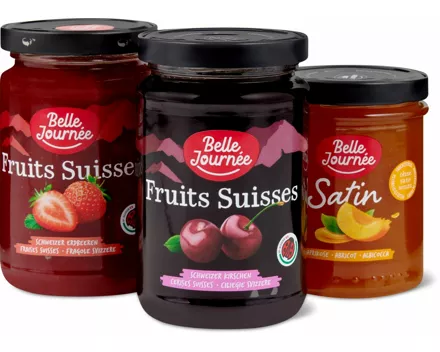 Alle Belle Journée-Fruits Suisses und -Satin Konfitüren