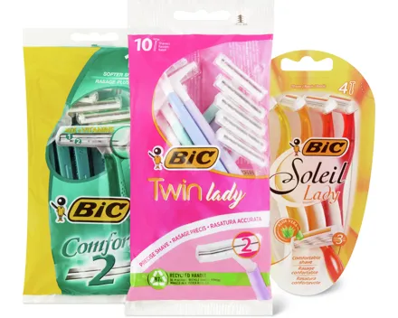 Alle Bic-Damen- und -Herren-Einwegrasierer