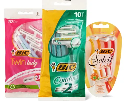 Alle Bic-Damen- und -Herren-Einwegrasierer
