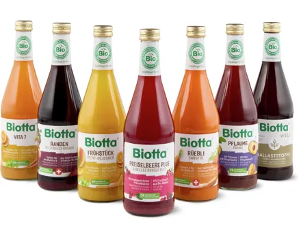 Alle Biotta Bio Getränke ungekühlt