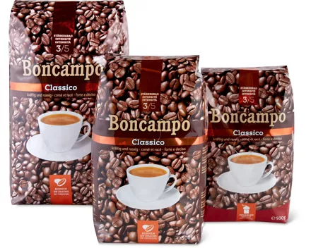 Alle Boncampo Kaffees, Bohnen und gemahlen