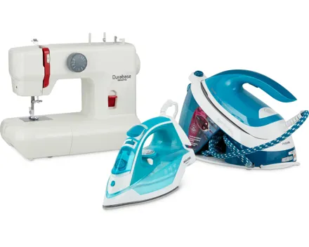 Alle Bügeleisen, Dampfstationen und Durabase Sewing Nähmaschinen