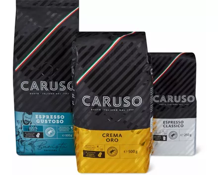 Alle Caruso Kaffees, Bohnen und gemahlen