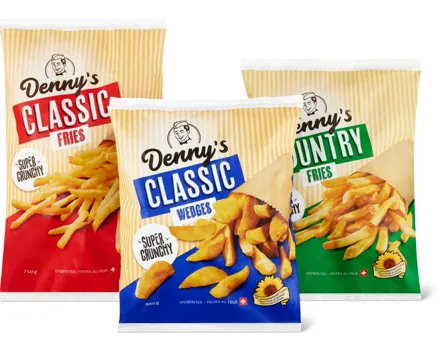 Alle Denny's- Frites und -Wedges