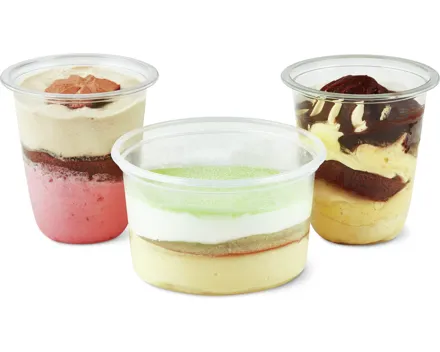 Alle Dessert-Becher gekühlt