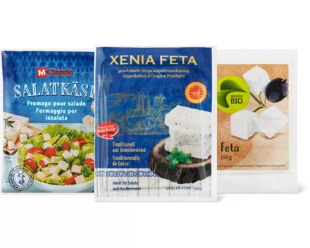 Alle Feta und Salatkäse