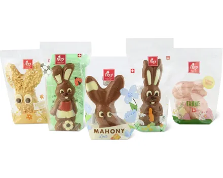 Alle Frey-Osterhasen und -Tierfiguren