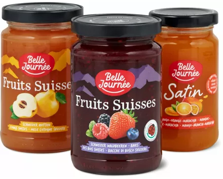 Alle Fruits Suisses- und Satin-Belle Journée Konfitüren
