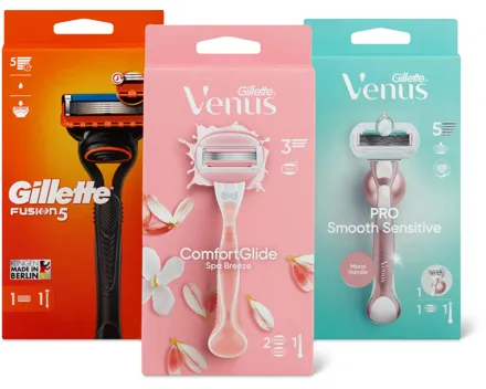 Alle Gillette- und Gillette Venus-Rasierer