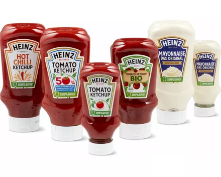 Alle Heinz-Ketchups und -Mayonnaisen