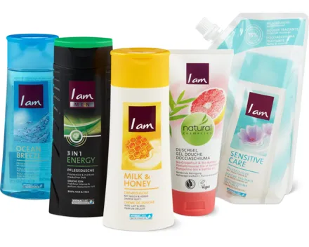 Alle I am- und I am Natural Cosmetics-Duschen