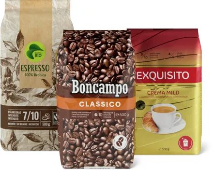 Alle Kaffees, Bohnen und gemahlen