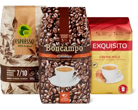 Alle Kaffees, Bohnen und gemahlen