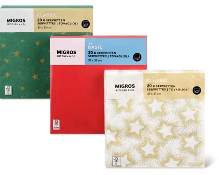 Alle Kitchen & Co.-Servietten, -Tischsets und -Tischtücher aus Papier, FSC®