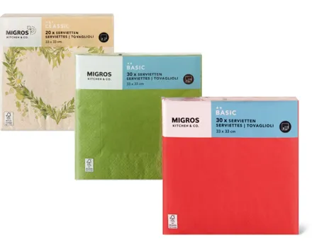 Alle Kitchen & Co.-Servietten, -Tischsets und -Tischtücher aus Papier, FSC®