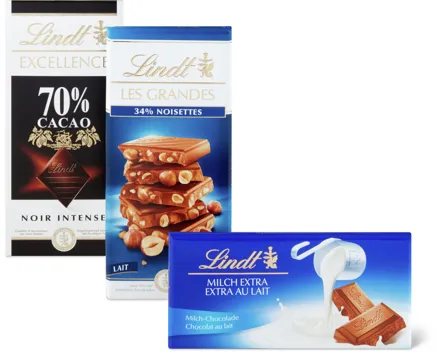 Alle Lindt Tafelschokoladen