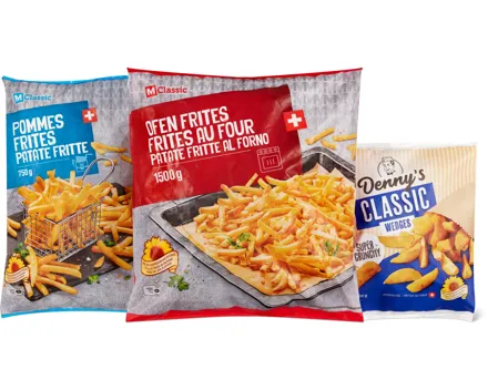 Alle M-Classic- und Denny's-Frites und -Wedges