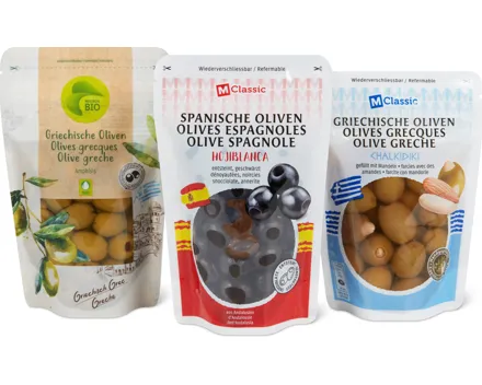 Alle M-Classic- und Migros Bio-Oliven ungekühlt