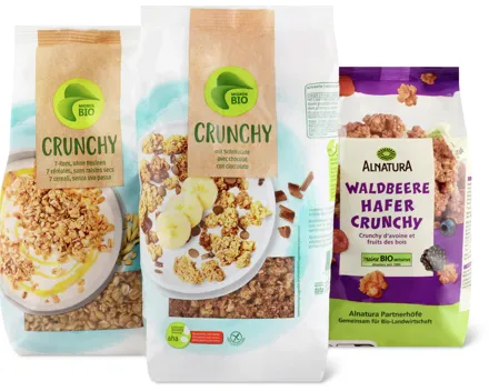 Alle Migros Bio- und Alnatura Bio-Knuspermüesli