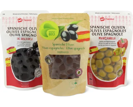 Alle Migros Bio- und M-Classic-Oliven